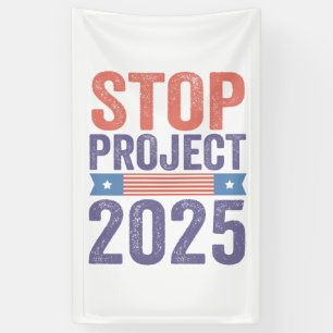 Banderoles Stop Project 2025 Trump American Patroitic