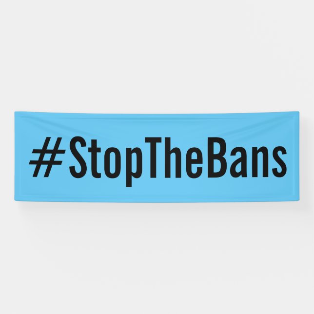 Banderoles #StopTheBans Pro-Choice March Blue (Horizontal)