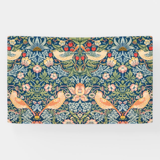 Banderoles Strawberry Thief (par William Morris) (Horizontal)