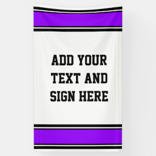 Banderoles STRIPES SPORTIVES - Violet Noir Blanc + vos idées