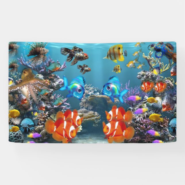 Banderoles Style d'aquarium (Horizontal)