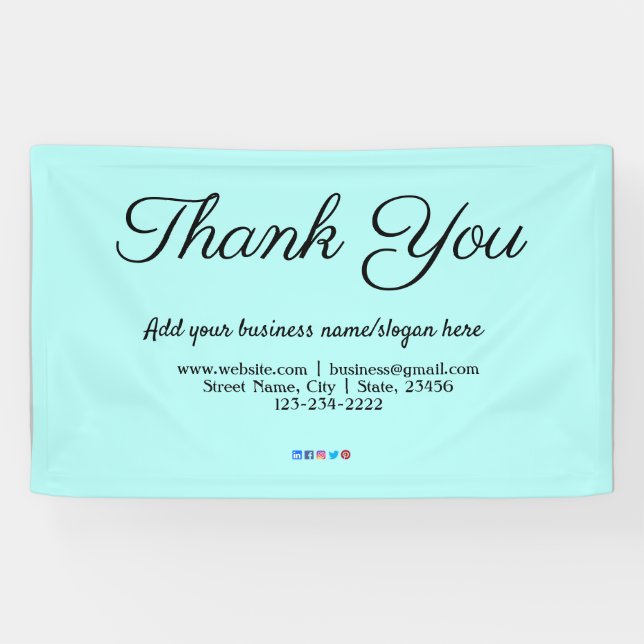 Banderoles style de texte minimal simple ajouter votre adress (Horizontal)