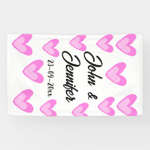 Banderoles style de texte simple et blanc mariage