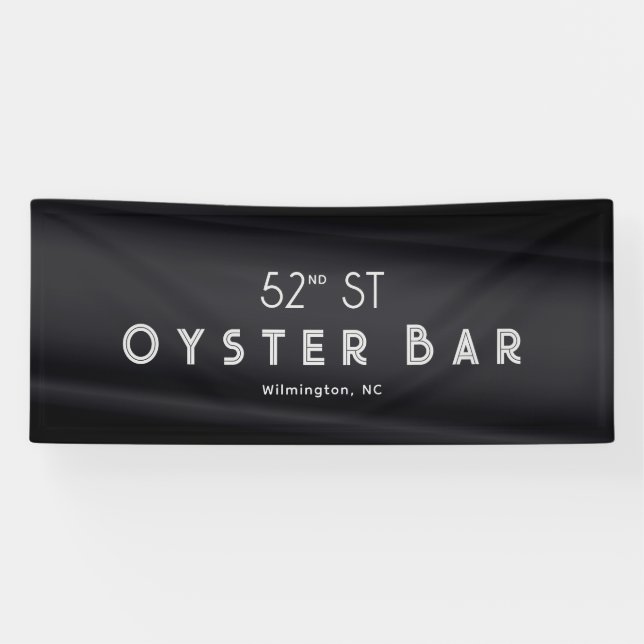 Banderoles Style Déco Minimaliste | Perle Noire (Horizontal)