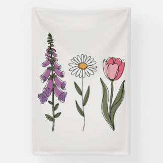 Banderoles Subtle Anti-Trump - Foxglove Daisy Tulip III