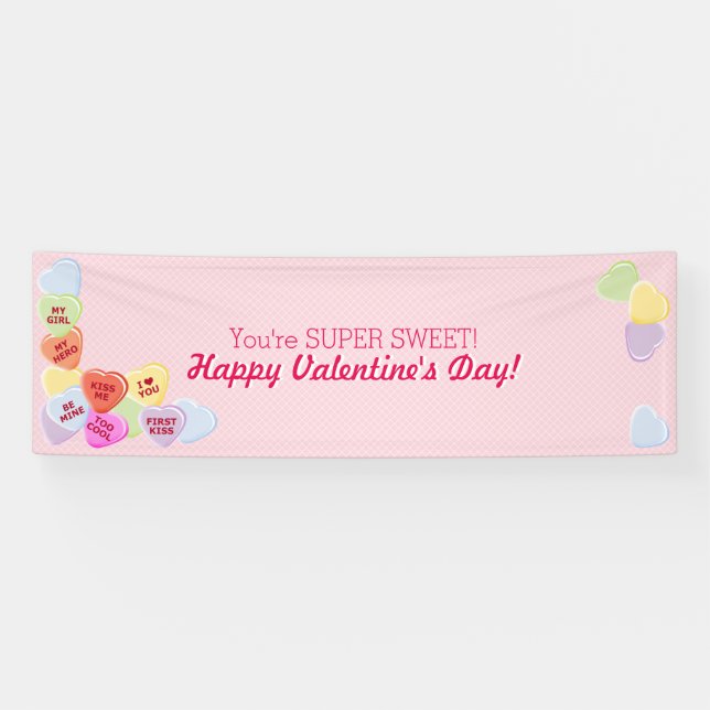 Banderoles Sucrerie de Valentines d'amoureux (Horizontal)