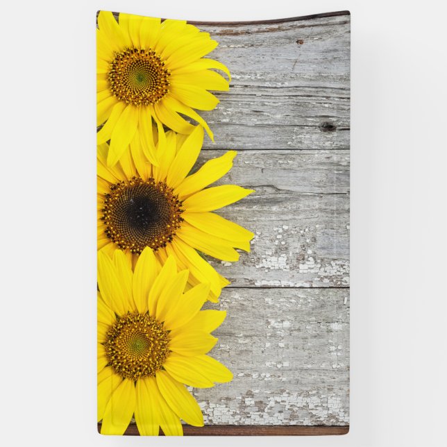 Banderoles Sunflowers on table (Vertical)