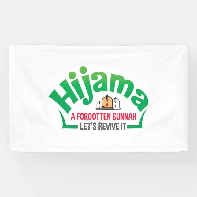 Banderoles Sunnah : Hacamat : Coupe : Cupping Therapy: Hijama (Horizontal)