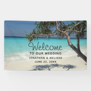 Banderoles Sunny Tropical Beach Ocean Paradise Mariage
