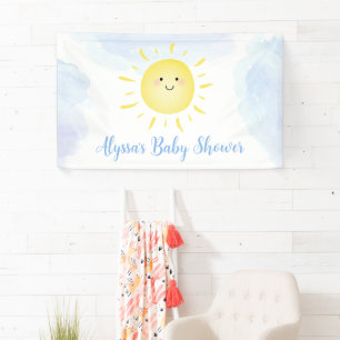 Banderoles Sunshine Nuages Blue Boy Baby shower