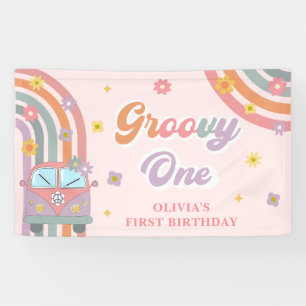 Banderoles Super One Retro Daisy Fête d'anniversaire