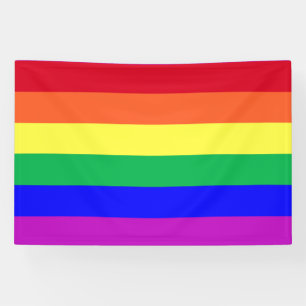 Banderoles Super Vivid Vibrant Colors LGBTQ+ Rayures Arc-en-c