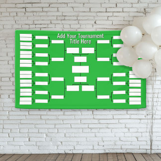 Banderoles Support de tournoi sportif - 32 équipes - Vert