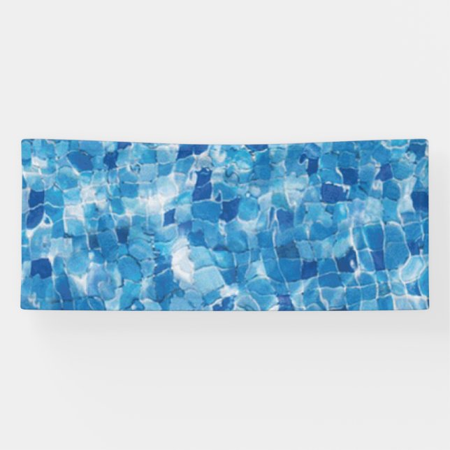 Banderoles Surface d'eau bleue Abstraite (Horizontal)