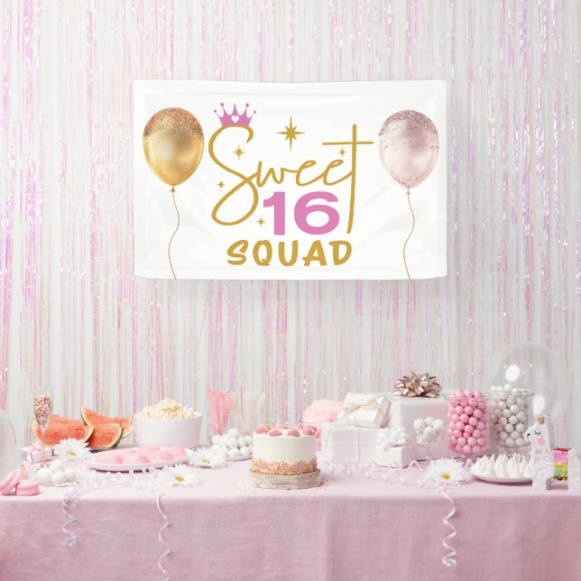 Banderoles Sweet 16 Squad (Fête)