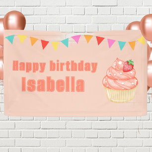 Banderoles Sweet ONE, filles roses première fête d'anniversai