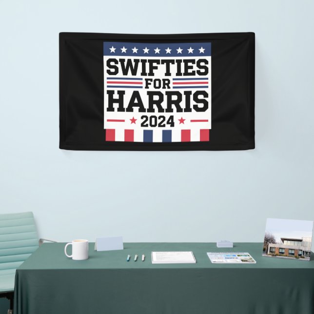 Banderoles Swifties for Kamala Harris 2024 Vote Support (Salon professionnel)