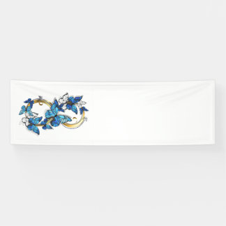Banderoles Symbol Infinity of Blue Morpho Butterflies