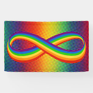 Banderoles Symbole d'amour infini Rainbow Cool Infinity Pride