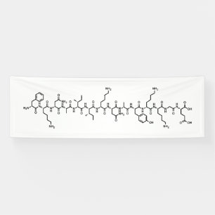 Banderoles symbole de formule chimique hormonale endorphine