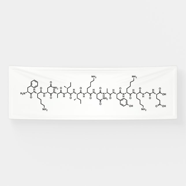 Banderoles symbole de formule chimique hormonale endorphine (Horizontal)