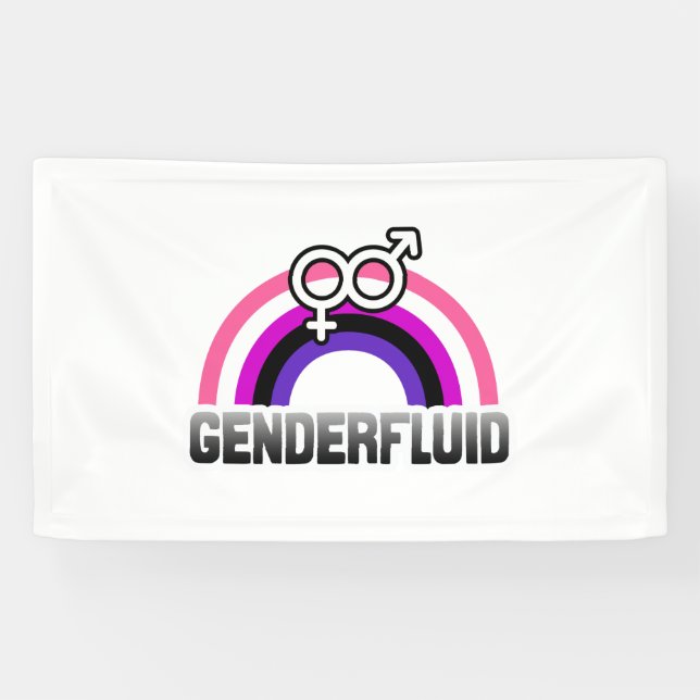 Banderoles Symbole de genre fluide (Horizontal)