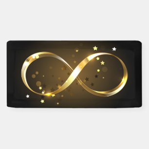 Banderoles Symbole d'infini doré