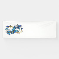 Symbole infini de papillons Morpho bleus