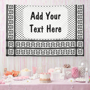 Banderoles Symbole Keffiyeh de la Palestine Motif de résistan