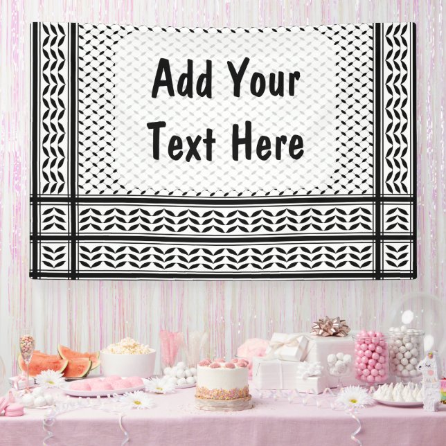 Banderoles Symbole Keffiyeh de la Palestine Motif de résistan (Fête)