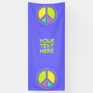 Banderoles Symbole PAIX avec des couleurs remplies