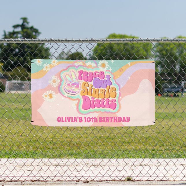 Banderoles SYMBOLE super Peace Out CHIFFRES SIX (Insitu)