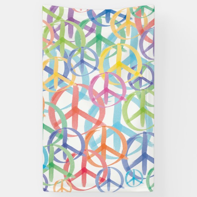 Banderoles Symboles de paix (Vertical)