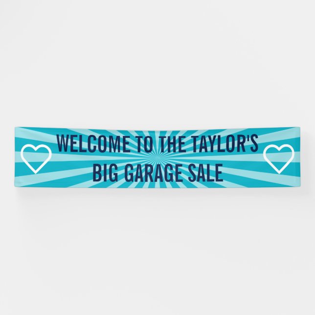 Banderoles Symboles simples - COEURS + texte & idées (Horizontal)