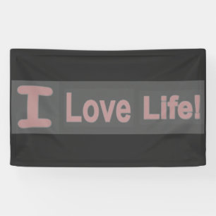 Banderoles Sympa Conception "Love Life". Commandez dès mainte