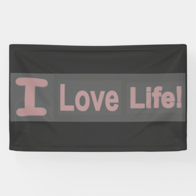 Banderoles Sympa Conception "Love Life". Commandez dès mainte (Horizontal)