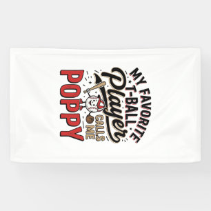 Banderoles T-Ball Poppy Vintage Gravure Shirt Design_1