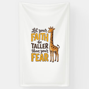 Banderoles T-shirt chrétien vintage girafe La Foi Sur La Peur