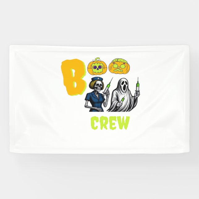Banderoles T-shirt classique Boo Crew (Horizontal)
