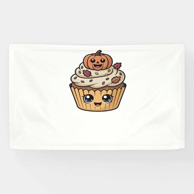 Banderoles t-shirt classique kawaii thanksgiving cupcake (Horizontal)