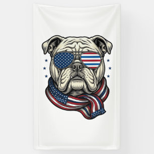 Banderoles T-shirt design vintage gravure de bouledogue patri