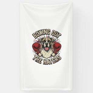 Banderoles T-shirt drôle de chien Boxer boxant les haineux De