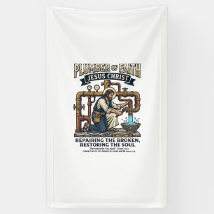 Banderoles T-shirt graphique Jésus Plombier Art chrétien_1