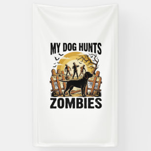 Banderoles T-shirt Halloween vintage de chien de chasse aux z