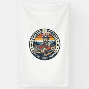 Banderoles T-Shirt Patriote Oncle Sam Chat Rétro Coucher de S