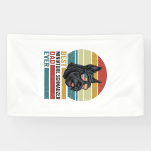 Banderoles T-shirt vintage patriotique papa Schnauzer miniatu