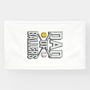 Banderoles T-shirt vintage pour papa de softball et baseball