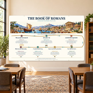 Banderoles Tableau de étude de la Bible Romains 120x72