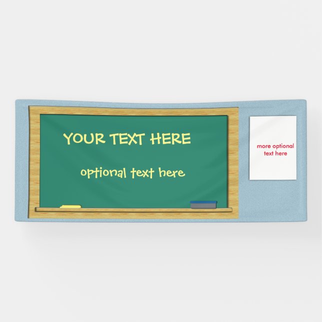 Banderoles Tableau vert PERSONNALISABLE 2,5 x 6 (Horizontal)