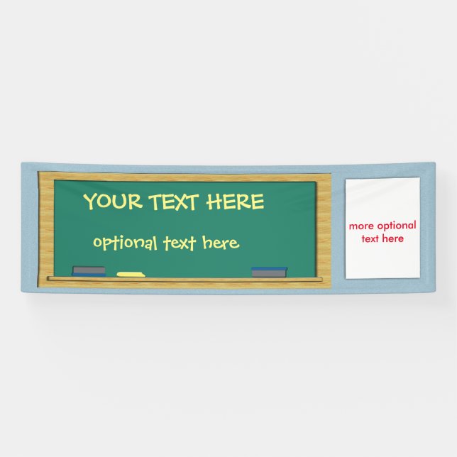 Banderoles Tableau vert PERSONNALISABLE 2,5 x 8 (Horizontal)